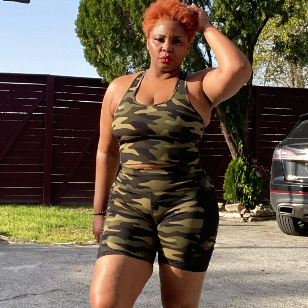 Camo Babe 2 Piece Biker Short-set